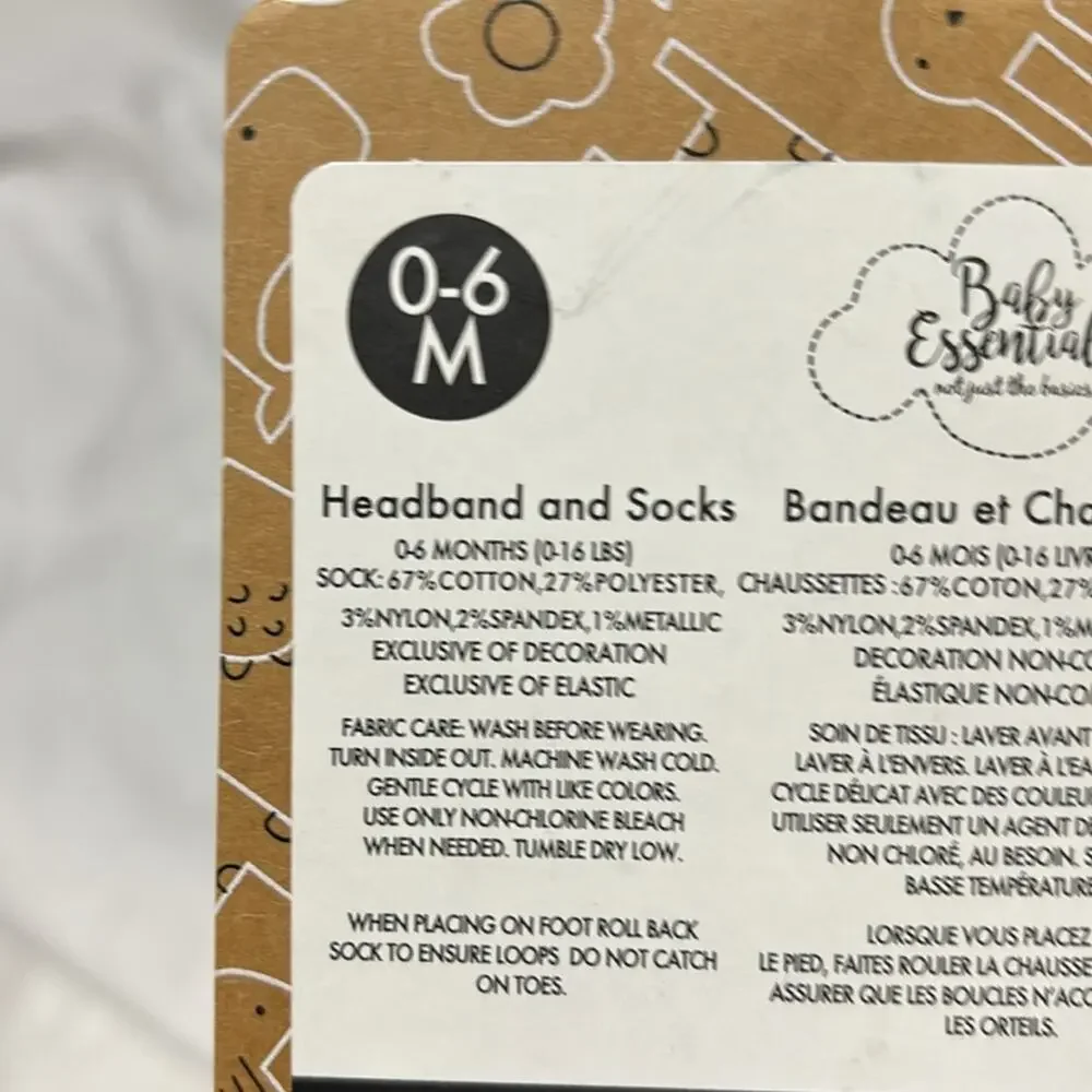 Baby Essentials 0-6 Christmas bow bootie socks headband My First Christmas NWT